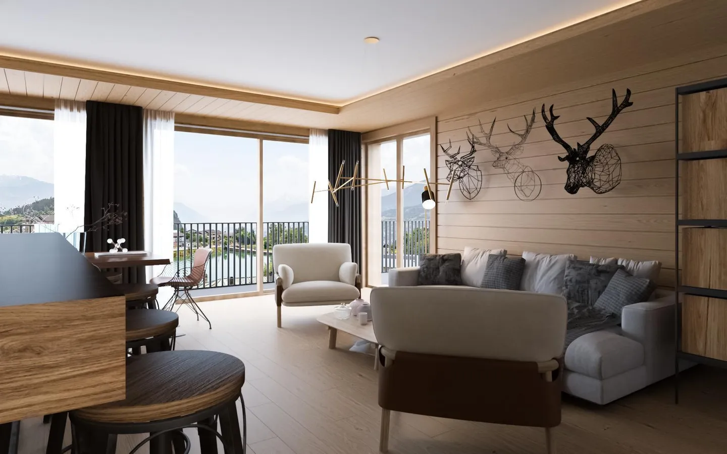 LENS Semi-Detached Chalet in Main Residence with Breathtaking View, Just Steps from the Center - Photo 3 of 9