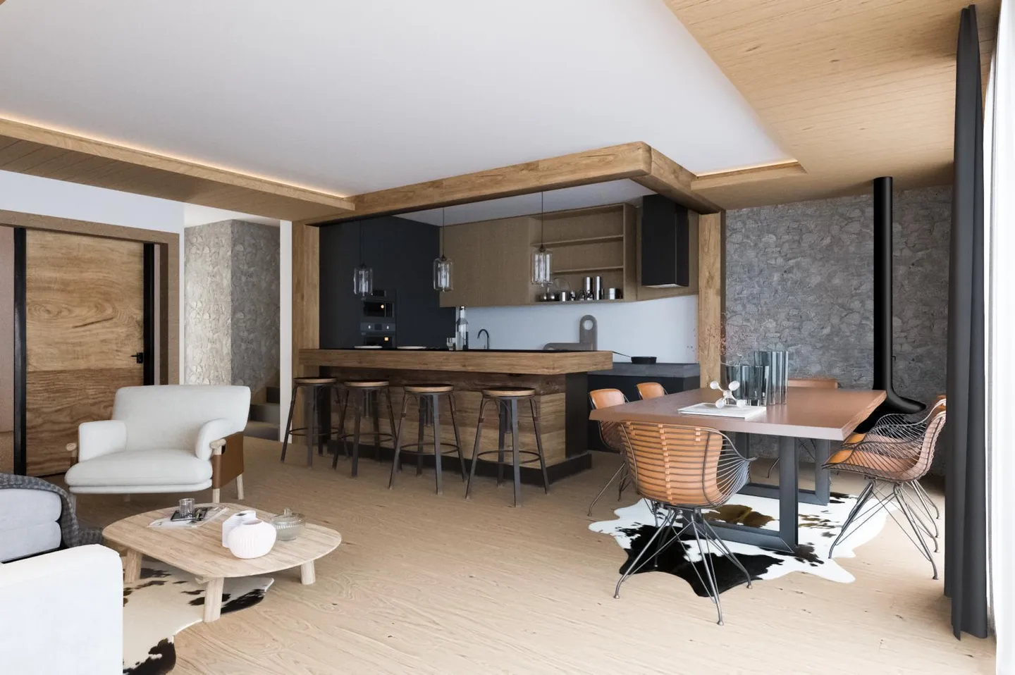 LENS Semi-Detached Chalet in Main Residence with Breathtaking View, Just Steps from the Center - Photo 7 of 9