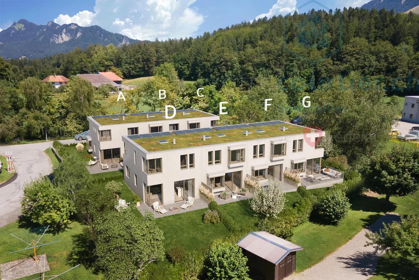 Teilweise Bergsicht vom Garten, neue Villa, Lieferung Ende 2025 - Foto 2 von 13