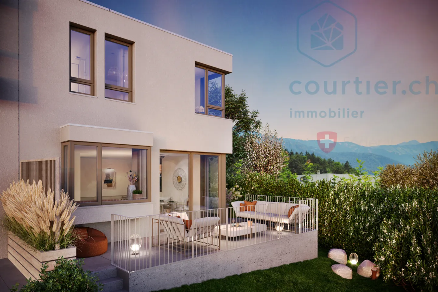 Teilweise Bergsicht vom Garten, neue Villa, Lieferung Ende 2025 - Foto 5 von 13