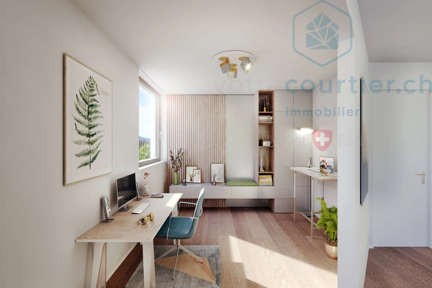 Villa contemporanea con frontone - giardino a sud-ovest - cantiere in corso - Foto 7 di 13
