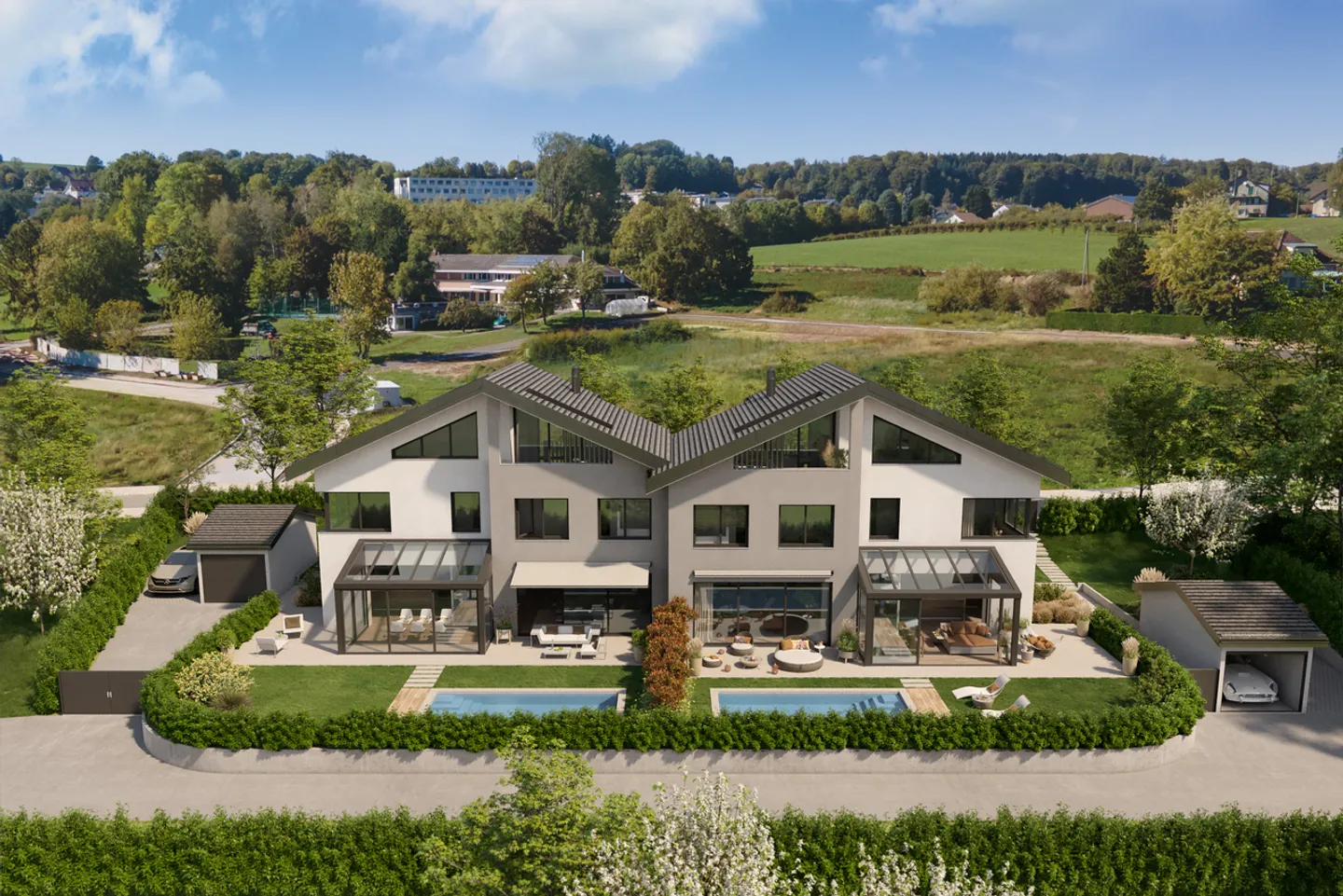 Phase 2 - Viane: große Minergie-Villen, hoher Standard, Schwimmbad - Foto 1 von 13
