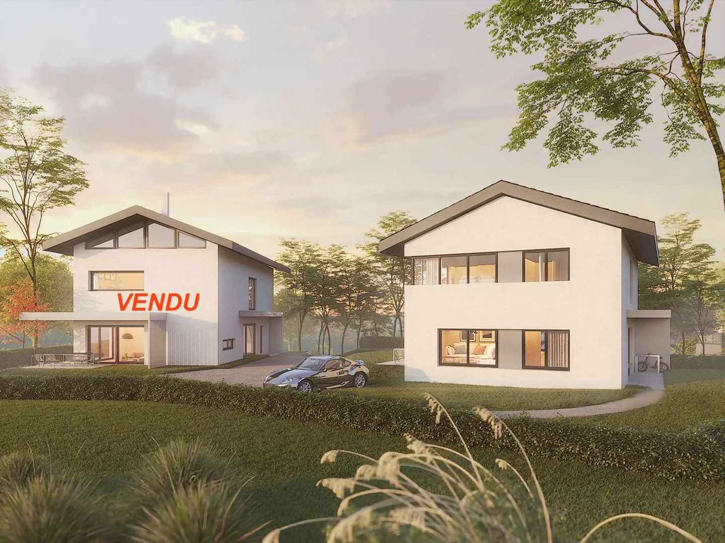 Savigny (VD) - Two contemporary villas on a magnificent plot of 2,000 m² - Photo 1 of 6