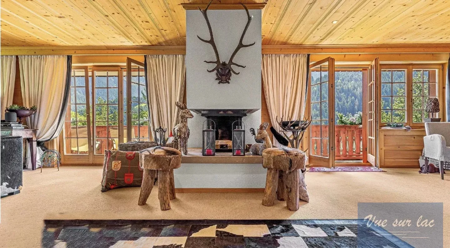 Sublimes Luxus- und Panoramaaussicht Wohnung nur wenige Minuten von Gstaad - Foto 3 von 11