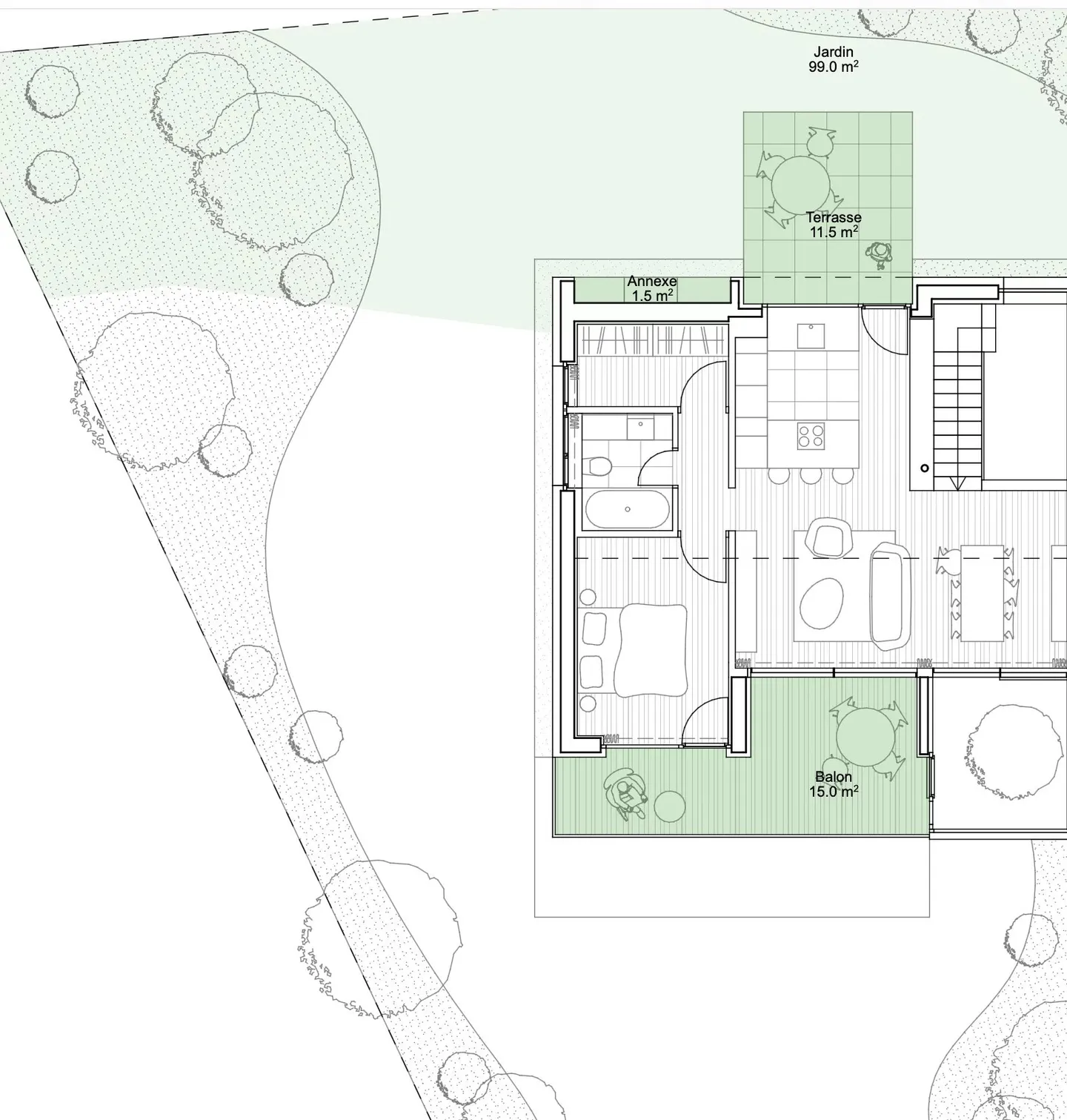 Semi-detached villa with garden and lake view - Photo 5 of 8