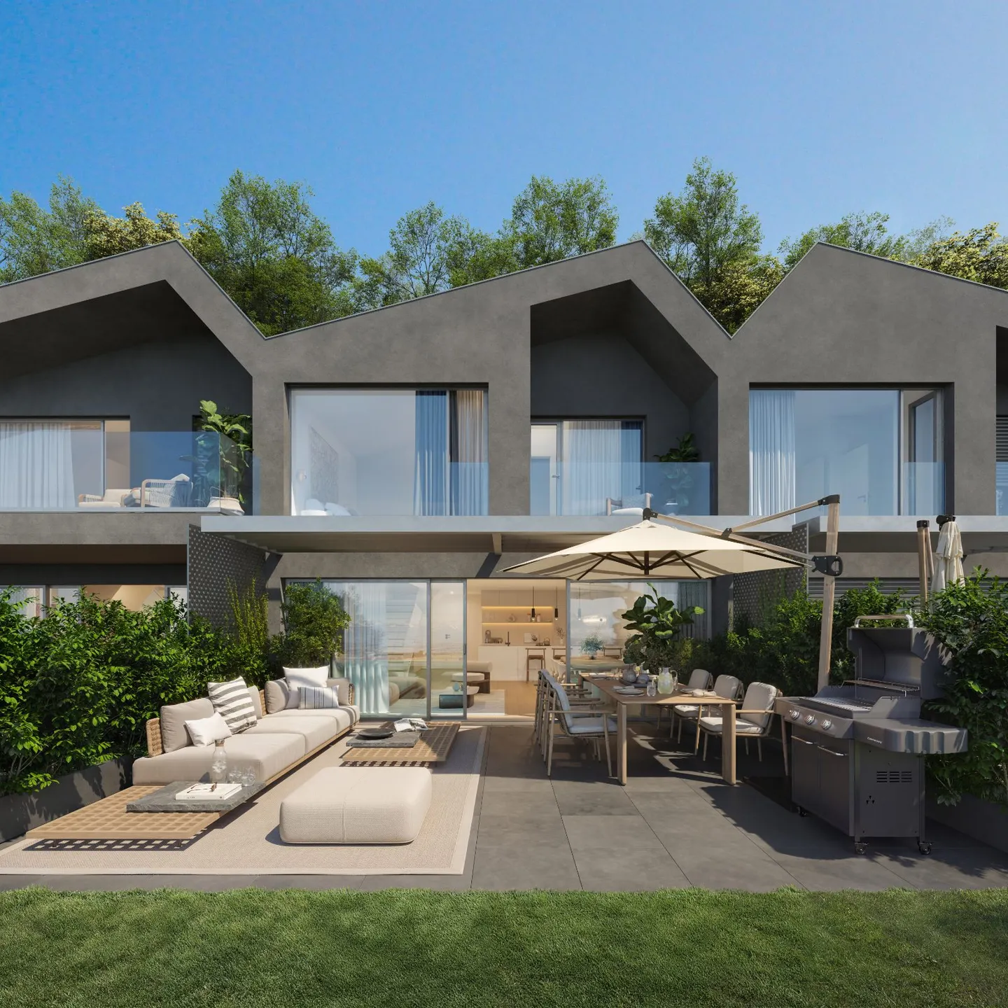 New 4.5-room villa with garden and lake view in Hauterive - Photo 2 of 8