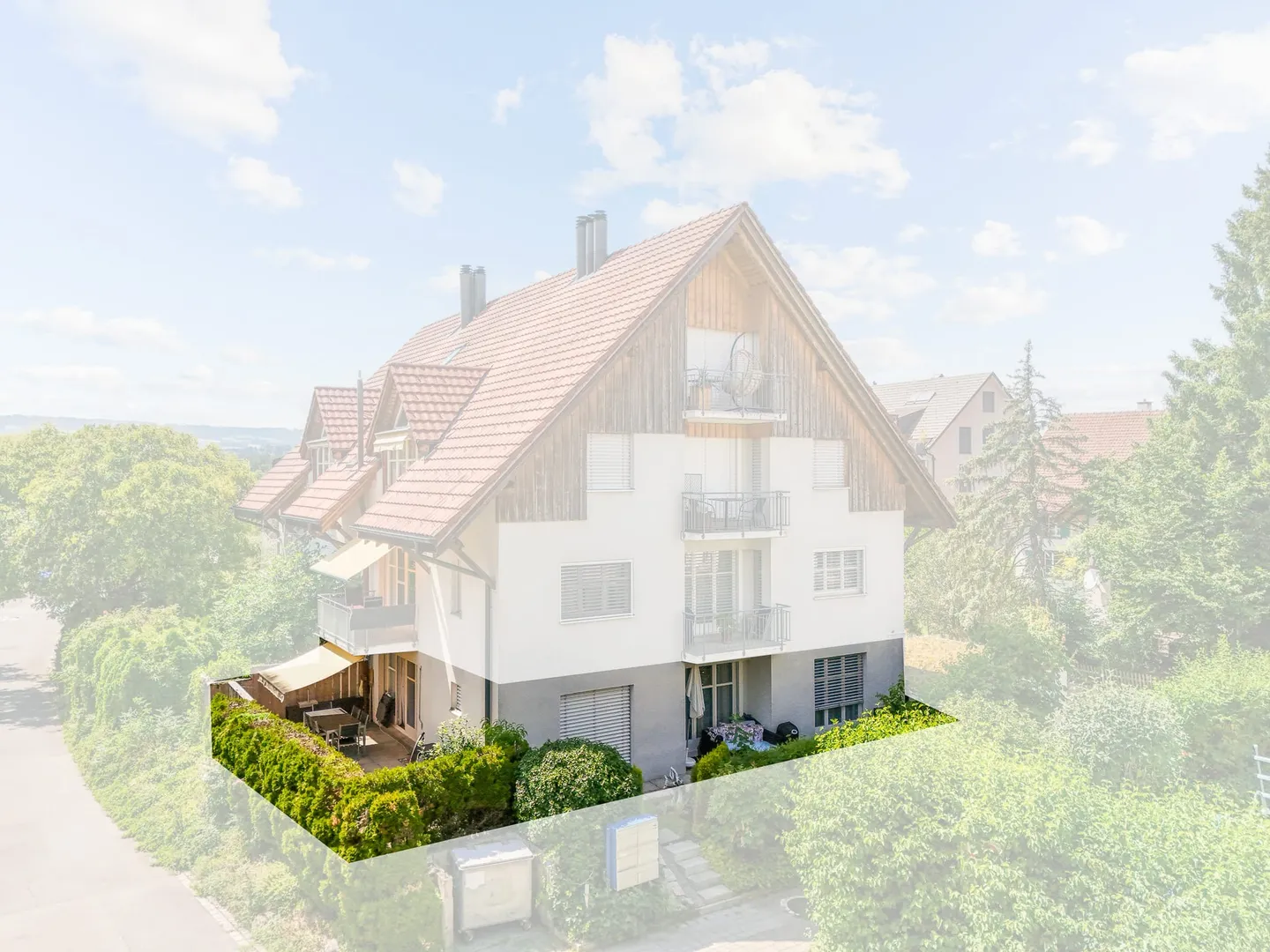 3.5-Room Garden Apartment with Fireplace in Jonen - Photo 2 of 12