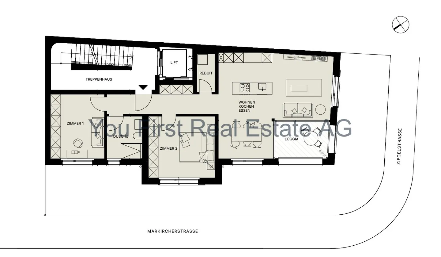 Apartment W03 – 3.5-room floor apartment with loggia - Photo 8 of 8