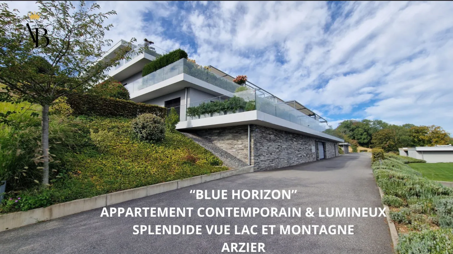 Blaue Horizon, zeitgenössische Wohnung mit 5,5 Zimmern, Blick auf den See und den Mont Blanc - Foto 2 von 9