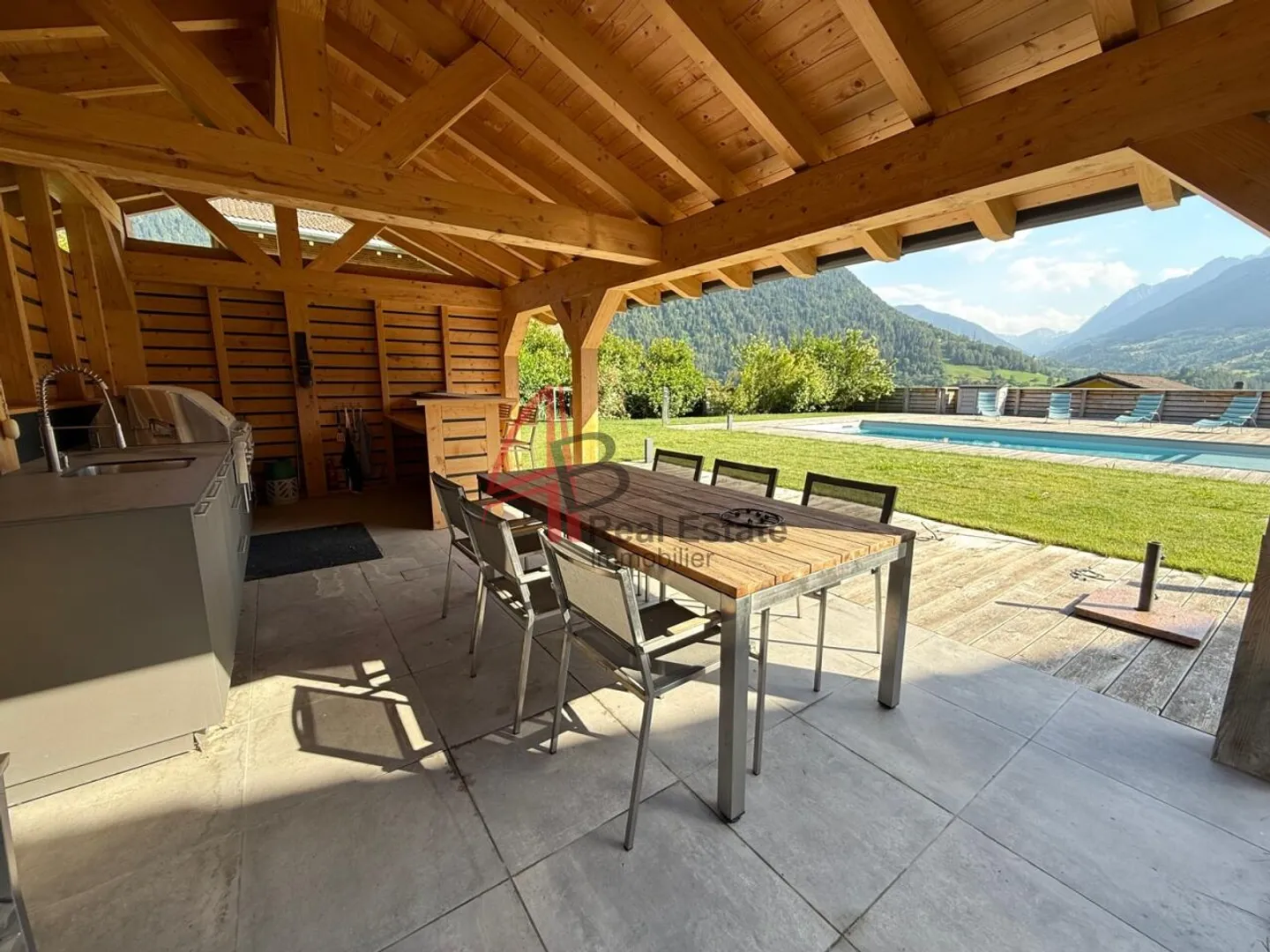 VOLLÈGES (Val de Bagnes) proche de VERBIER Magnifique villa contemporaine avec piscine et vue panoramique  - Photo 11 of 12