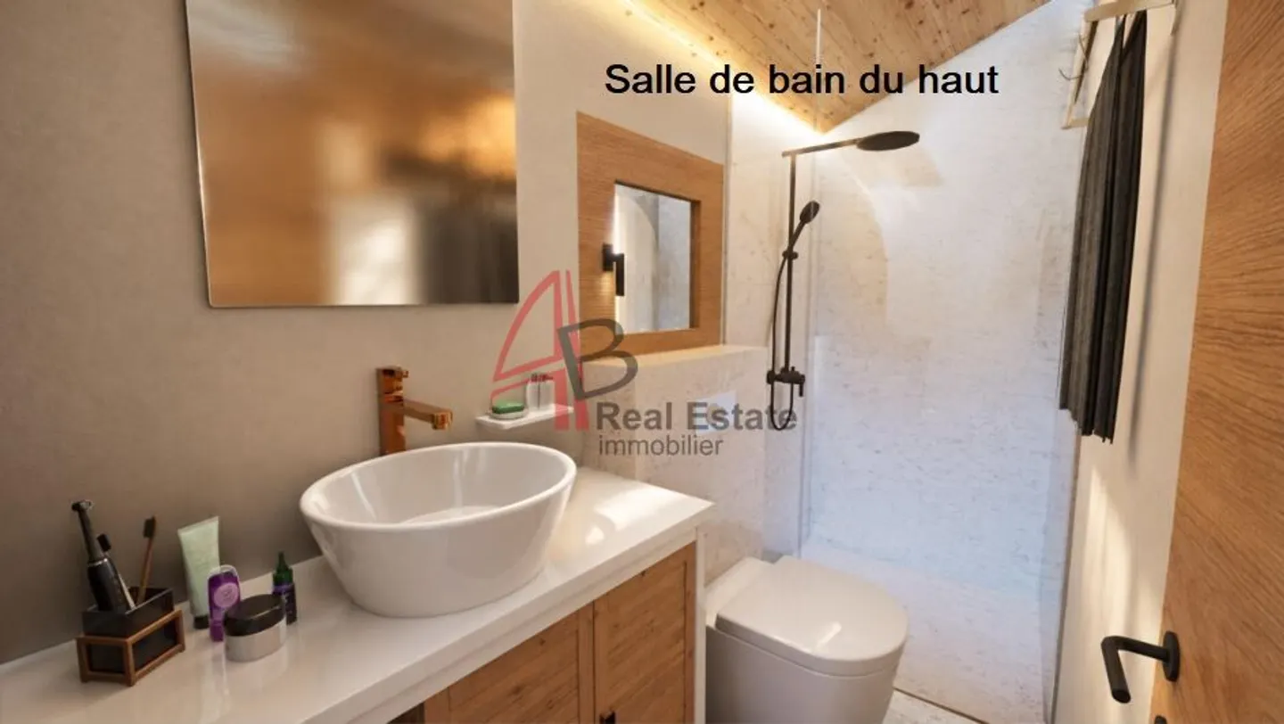 Villa contemporaine de 5,5 pièces - 4 chambres, cave extérieure, forêt privée et vue panoramique - Chemin-Dessus (Val de Bagnes) - Foto 9 di 13