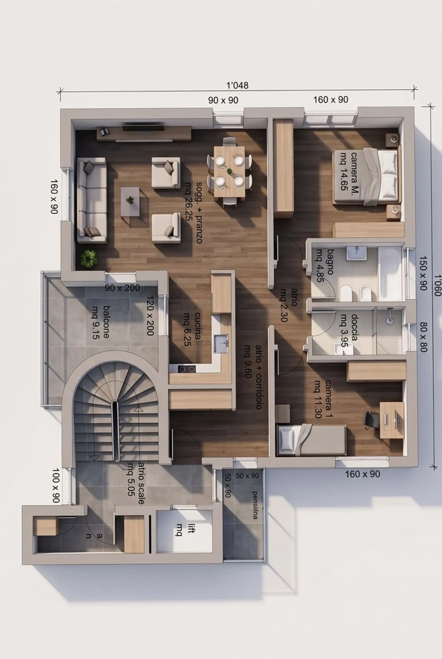 Moderno appartamento di 3,5 camere - Foto 7 von 7