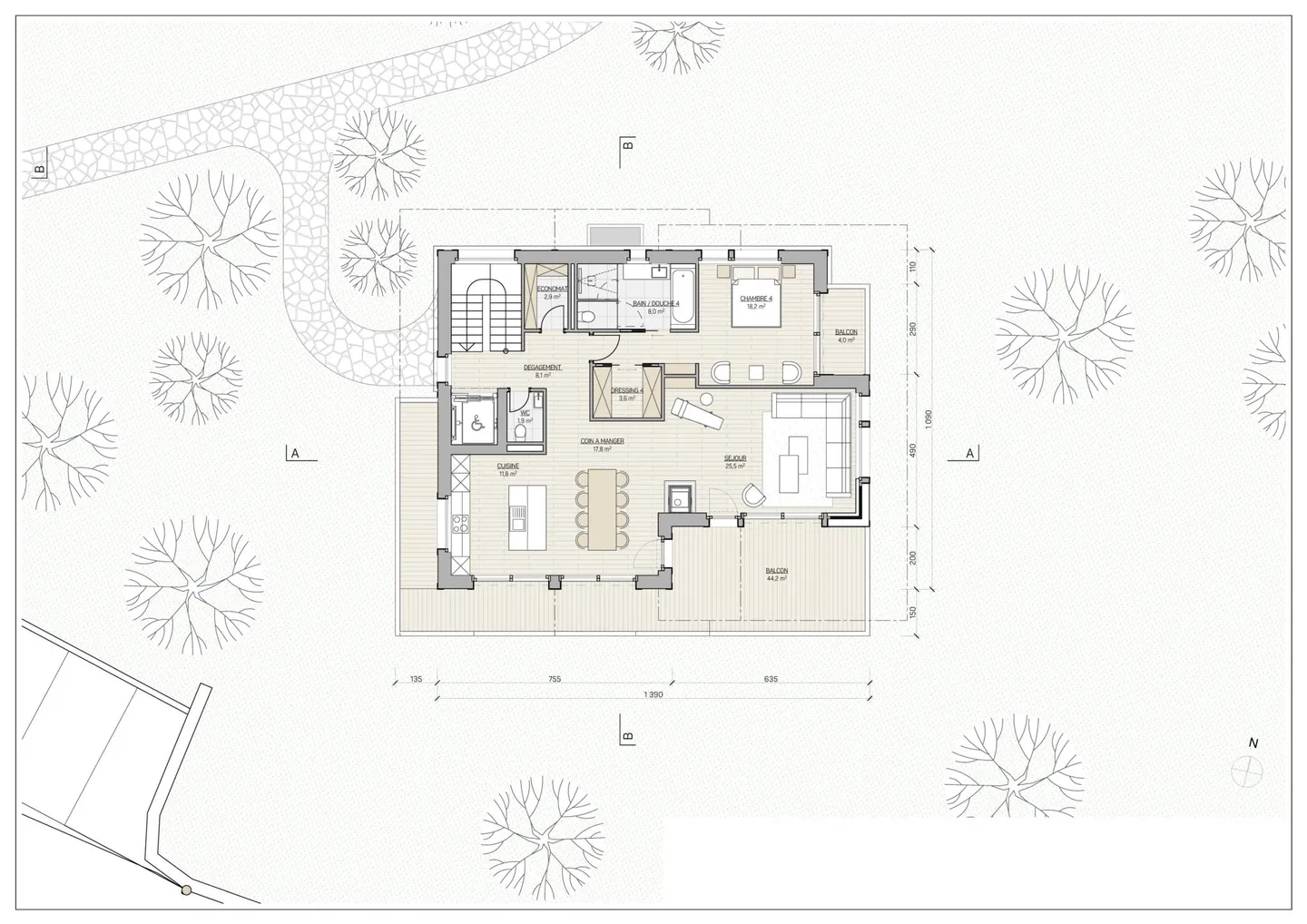 Au Centre de Crans-Montana, Chalet de 6,5 pièces de haut stantding - Photo 11 sur 12