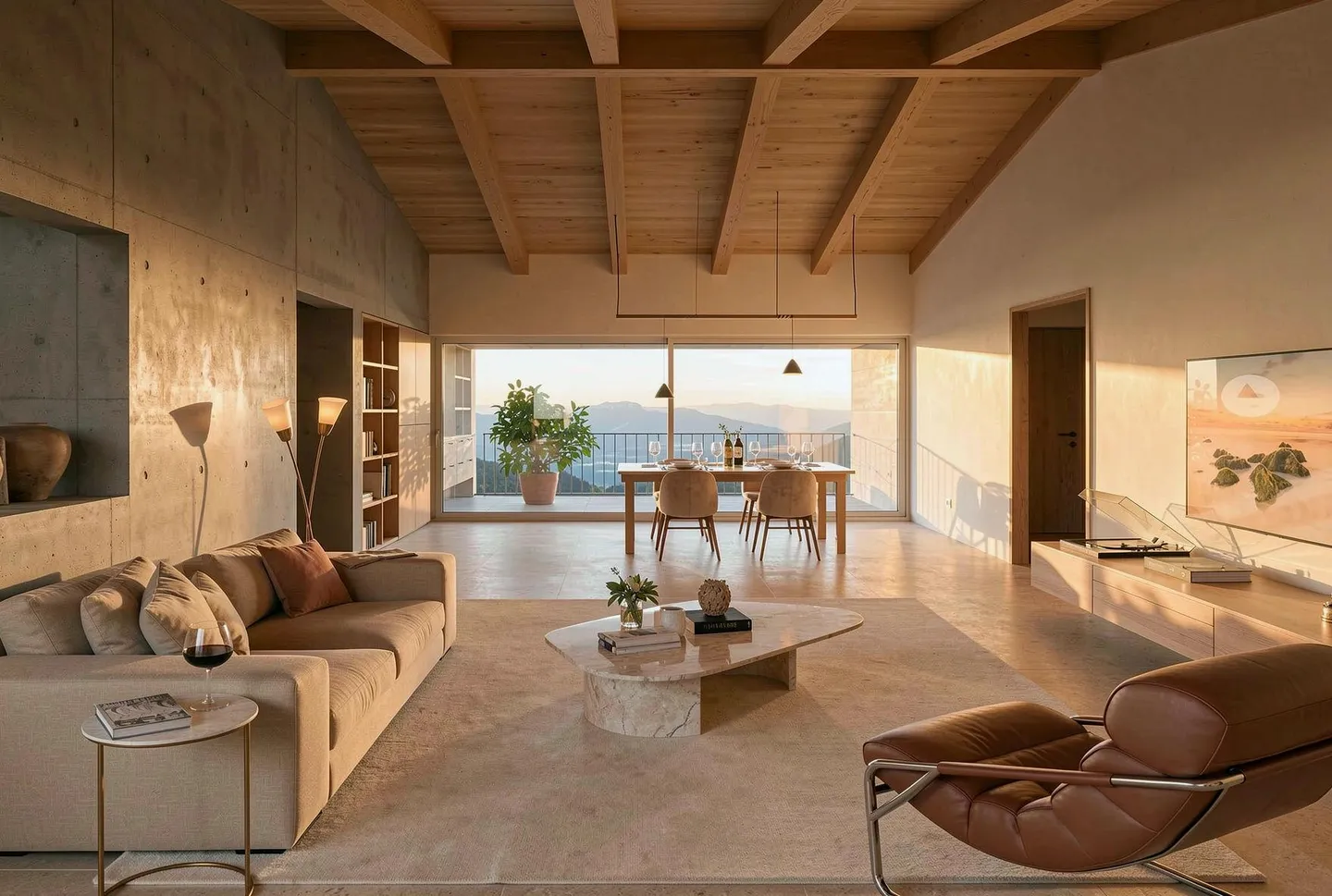 Außergewöhnliche 4,5-Zimmer-Penthouse in Ayent mit Panoramablick - Foto 2 von 6