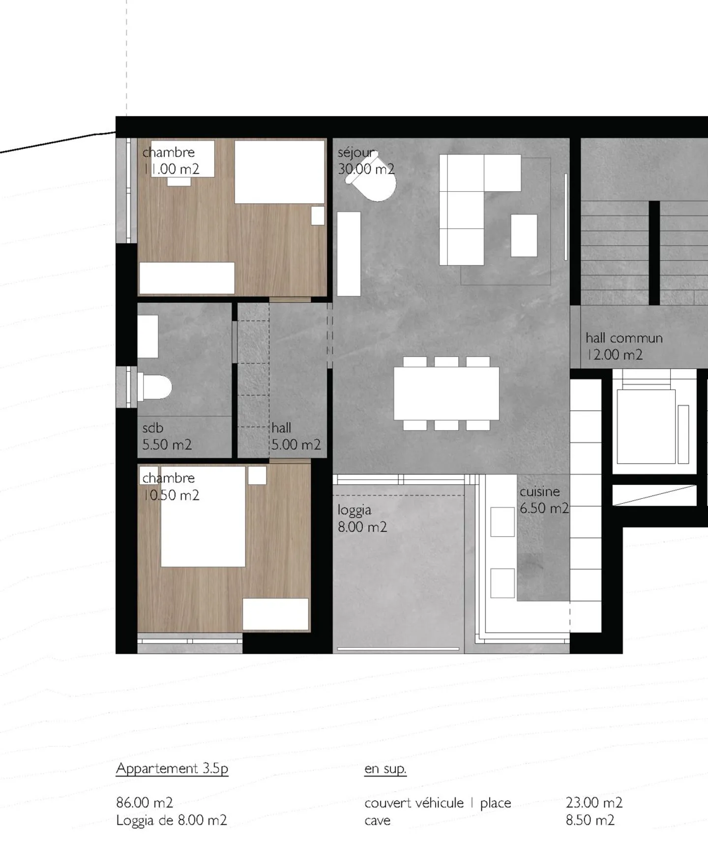 TRAMA Residenz - Elegante 3,5-Zimmer-Wohnung mit Panoramablick - Foto 5 von 5