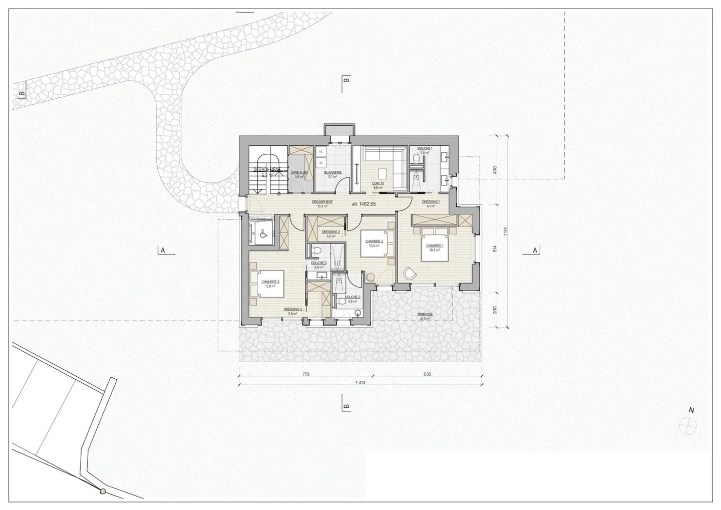 Au Centre de Crans-Montana, Chalet de 6,5 pièces de haut stantding - Photo 10 sur 12