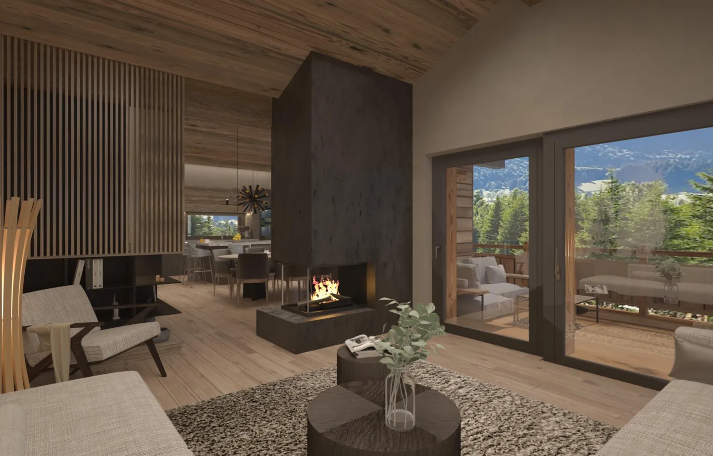 Au Centre de Crans-Montana, Chalet de 6,5 pièces de haut stantding - Photo 1 sur 12