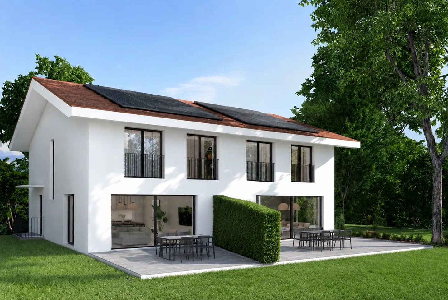 NEW SEMI-DETACHED VILLA 5.5 ROOMS - ABSOLUTE CALM, finishing according to your wishes - Photo 1 of 11
