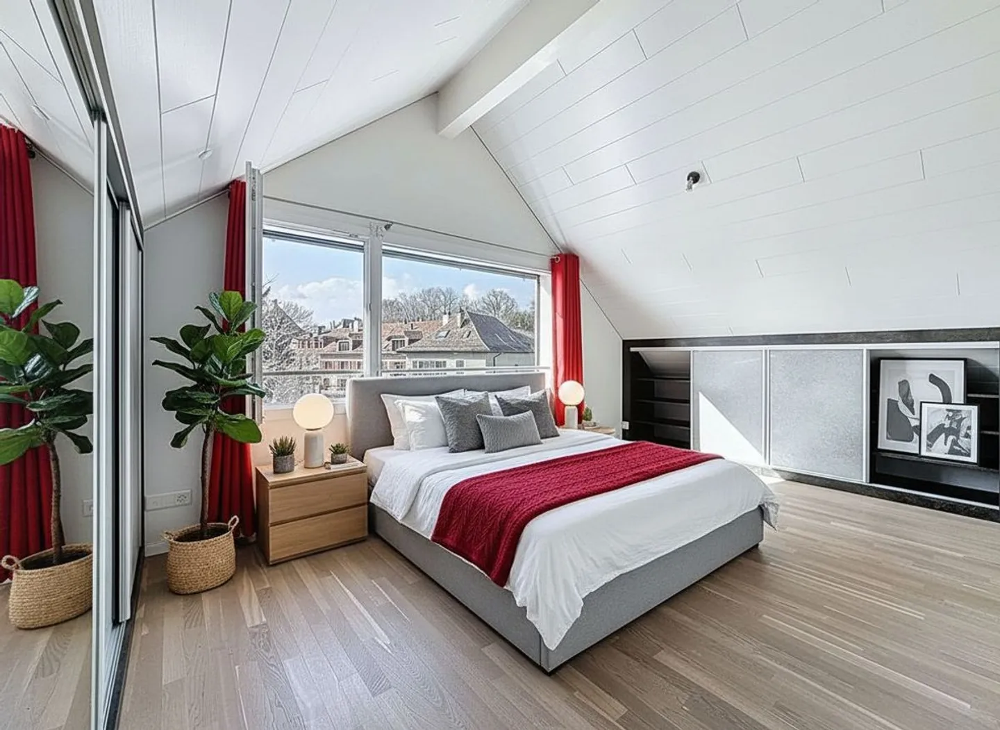 Duplex 4.5 rooms on the top floor with spectacular view of Lake Geneva, the Alps, and the vineyards - Photo 9 of 11