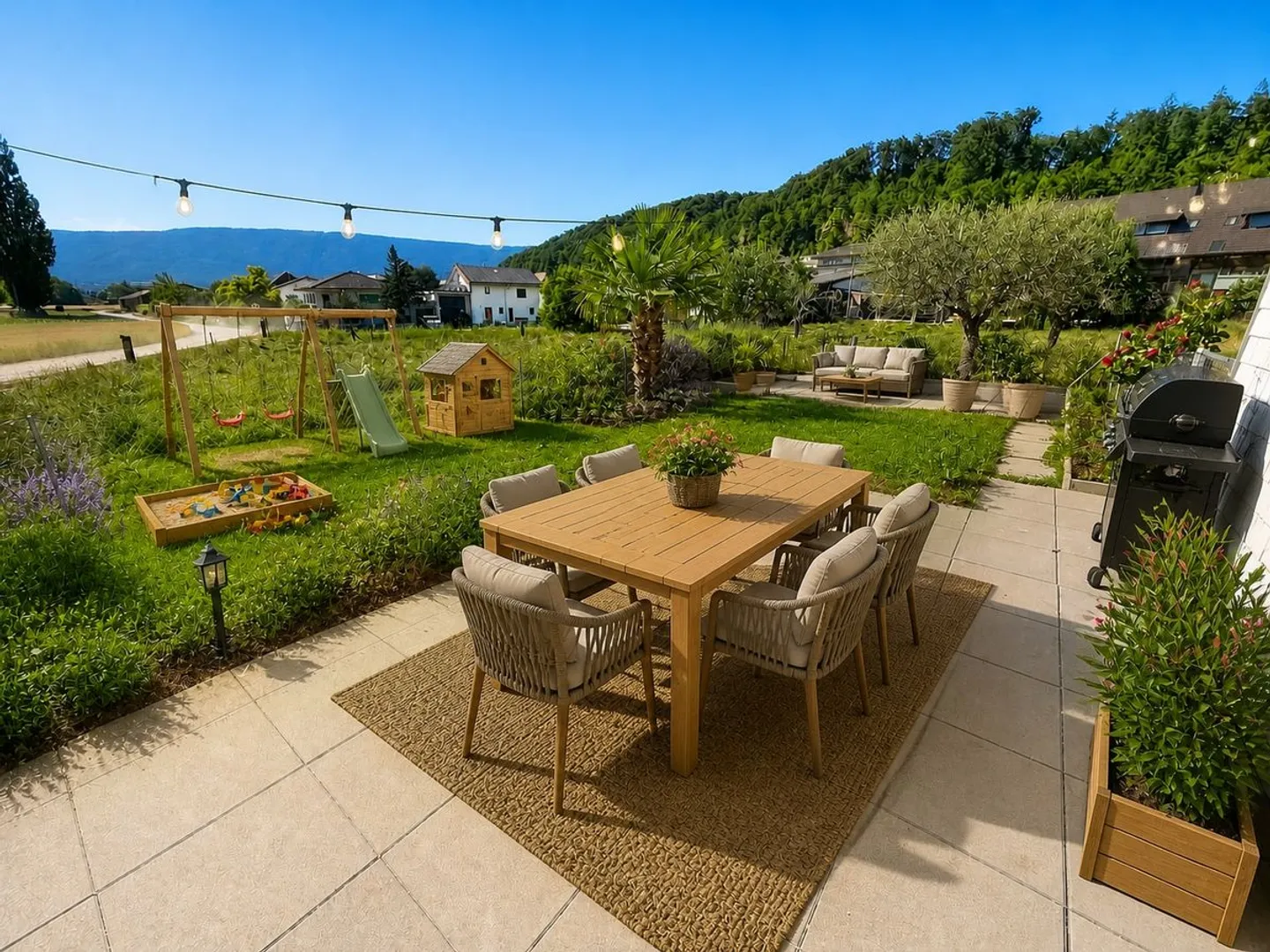 Wunderschöne 4,5-Zimmer-Wohnung mit separatem Eingang, privatem Garten und freiem Blick - Foto 2 von 11