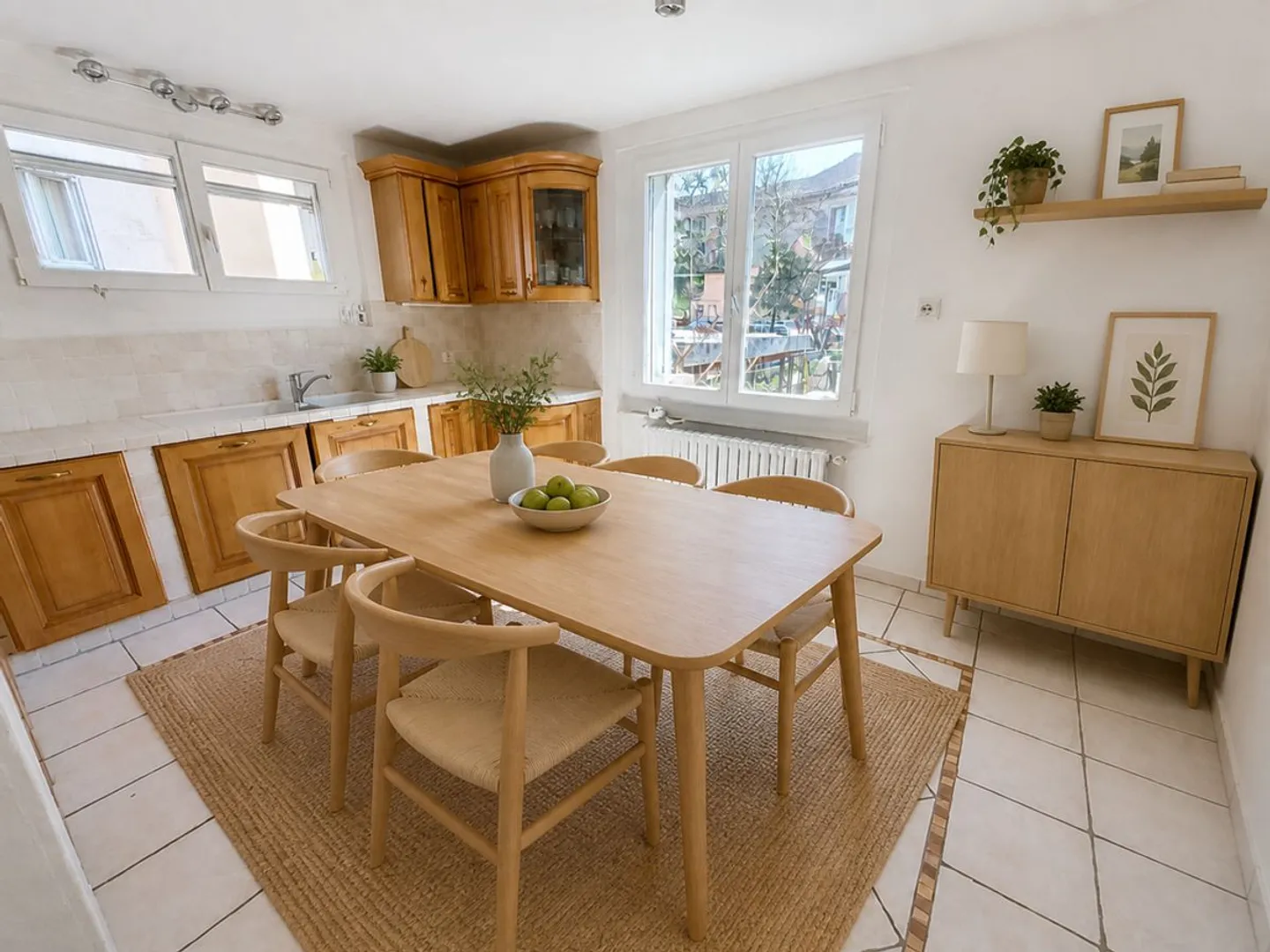 Building with 2 apartments, a commercial space - 2 bedrooms - 2 parking spaces and a garage / Terrace in the center of the village - Photo 4 of 13