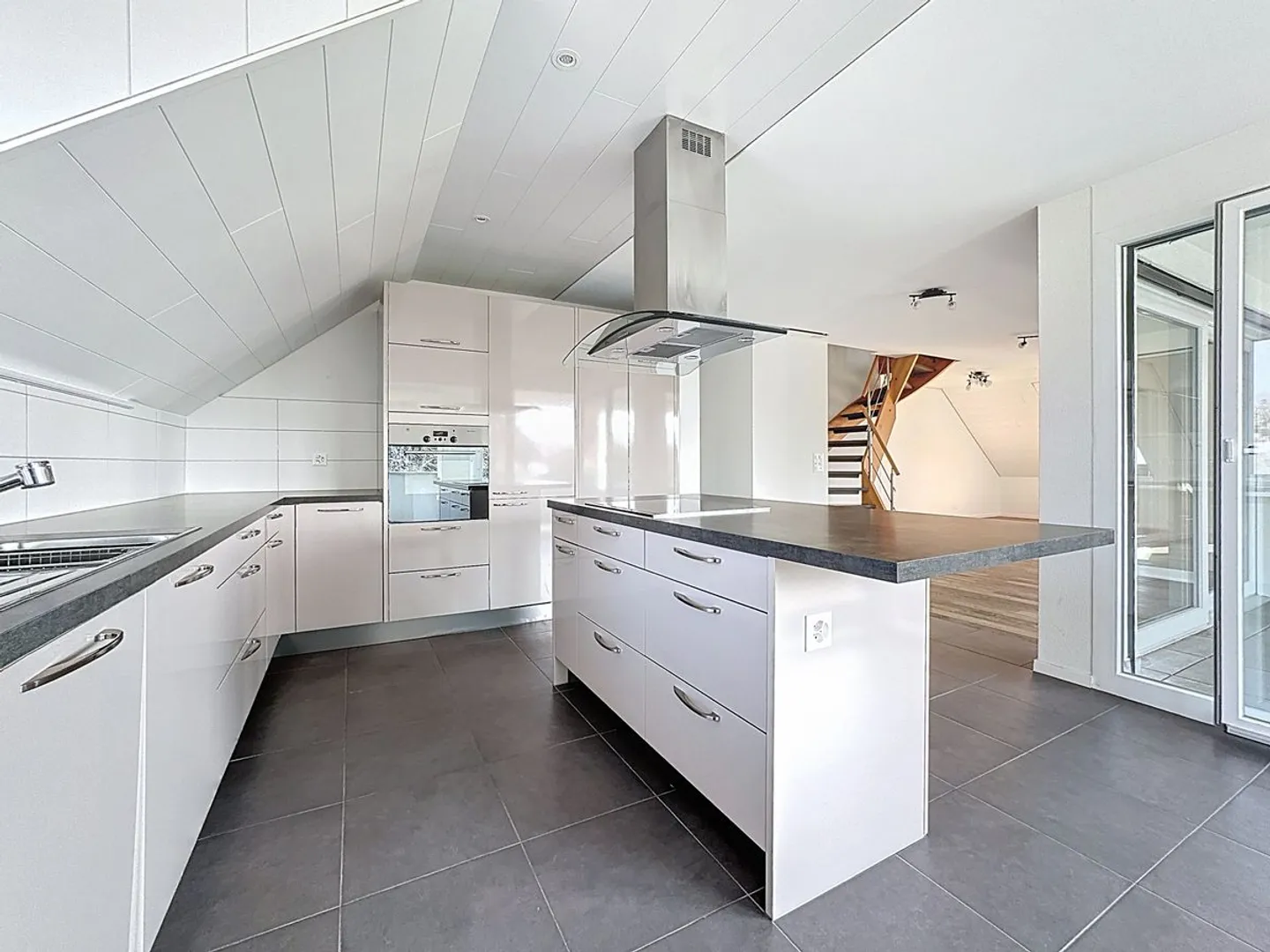 Duplex 4.5 rooms on the top floor with spectacular view of Lake Geneva, the Alps, and the vineyards - Photo 3 of 11