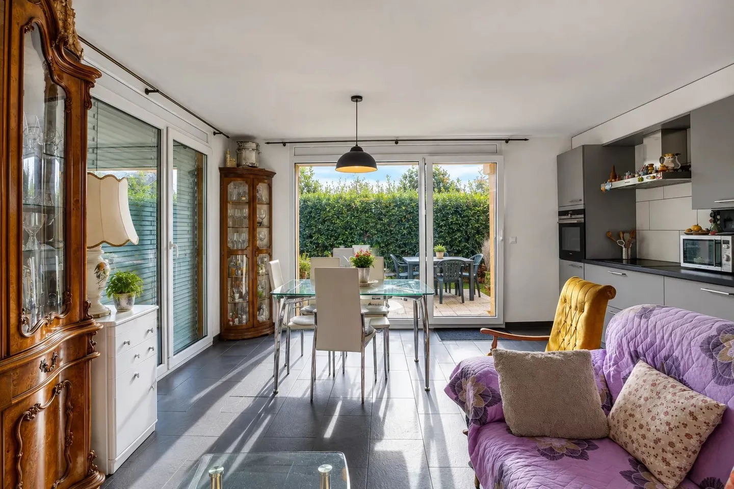3,5-Zimmer-Wohnung mit privatem Garten in Grône - Foto 4 von 11