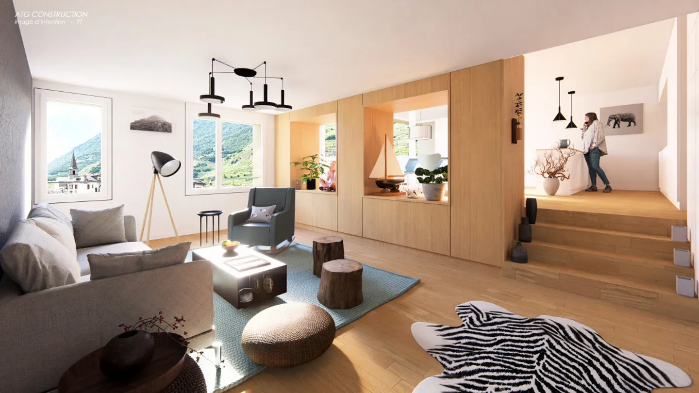 2.5 STANZE CON LOGGIA PANORAMICA - INSULA NEL CUORE DI FULLY! - Foto 1 di 6