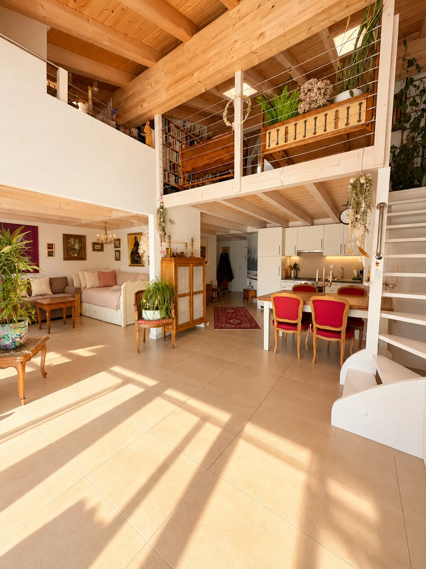 MAGNIFICENT 2.5-ROOM PENTHOUSE WITH MEZZANINE AND LARGE BALCONY IN CHAMPLAN - Photo 3 of 9