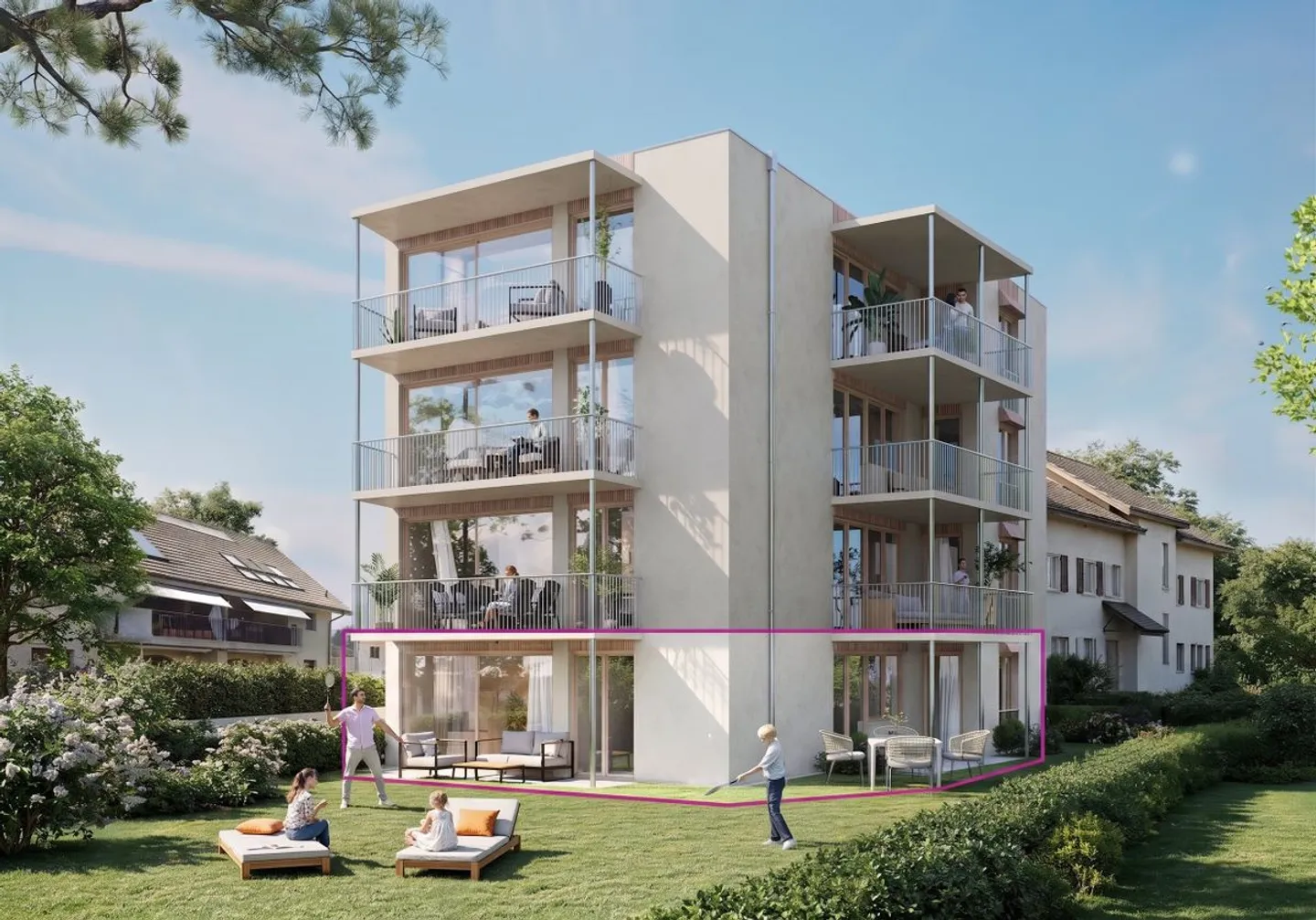 MAPLE 11 · New high-end PPE · Garden level 4.5 rooms · 108.8 m² · garden 138.7 m² + 2 terraces - Photo 1 of 13