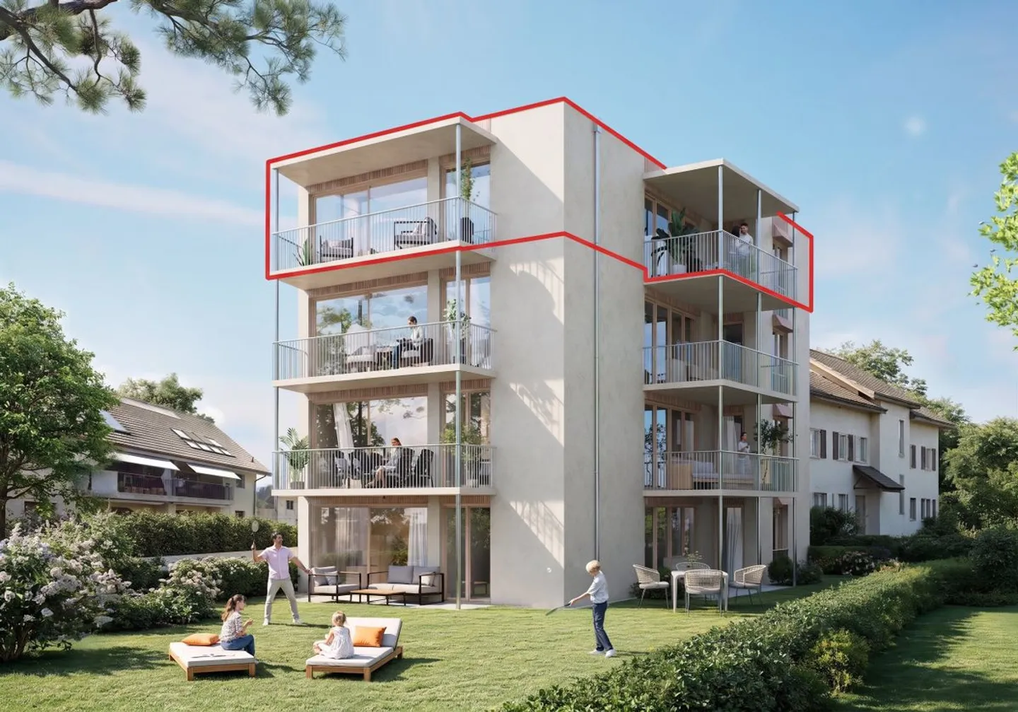 ERABLE 11 · Nouvelle PPE de standing · Attique 4,5 pces · 108,8 m² + 2 balcons couverts 20,7 m² - Photo 1 of 13