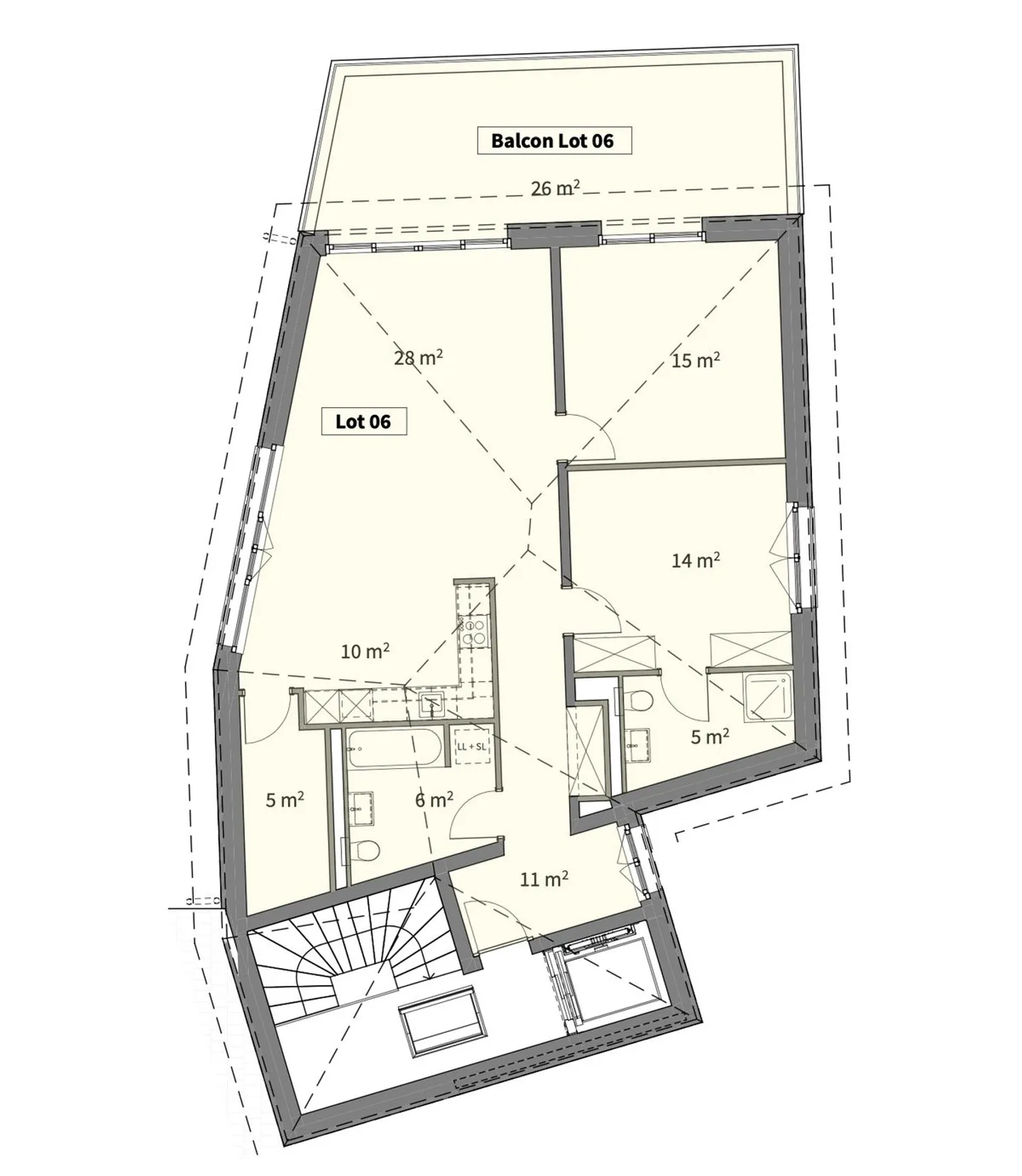 New penthouse 3.5 rooms with terrace - Saint-Cergue - Sale authorized for foreigners - Photo 4 of 4