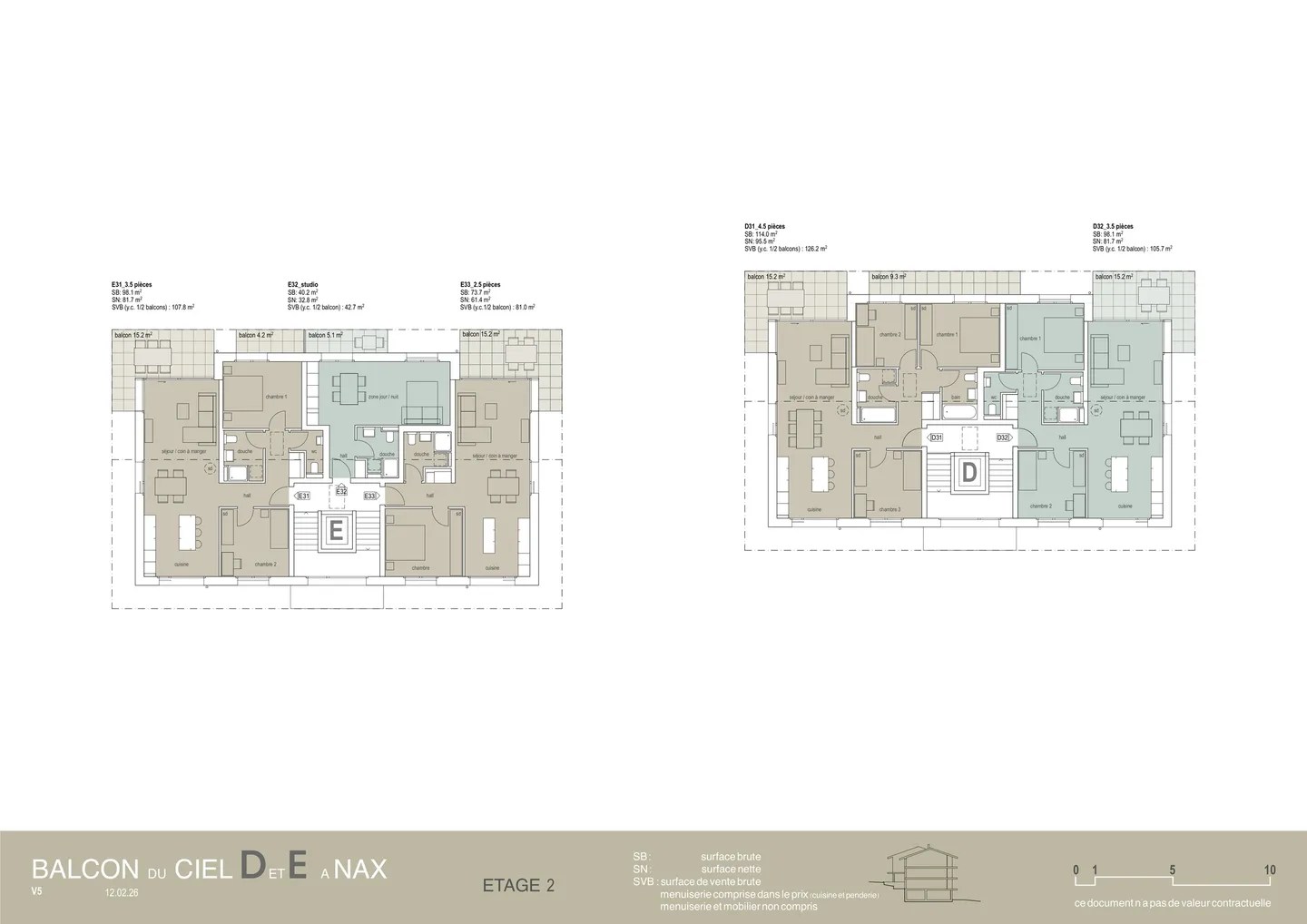 Balcon du Ciel in Nax - Hauptwohnungen vom Studio bis 4 Zimmer, derzeit im Bau, mit Fertigstellung voraussichtlich im Winter 2026/2027 - Foto 12 von 13