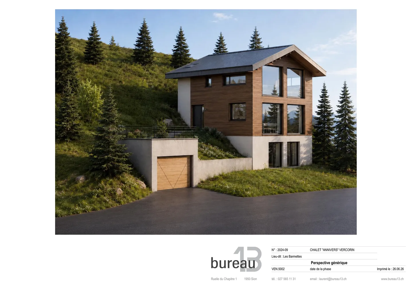 Vercorin - Chalet Anniviers mit Garage-Box, Baubeginn Mai 2025 - Foto 13 von 13