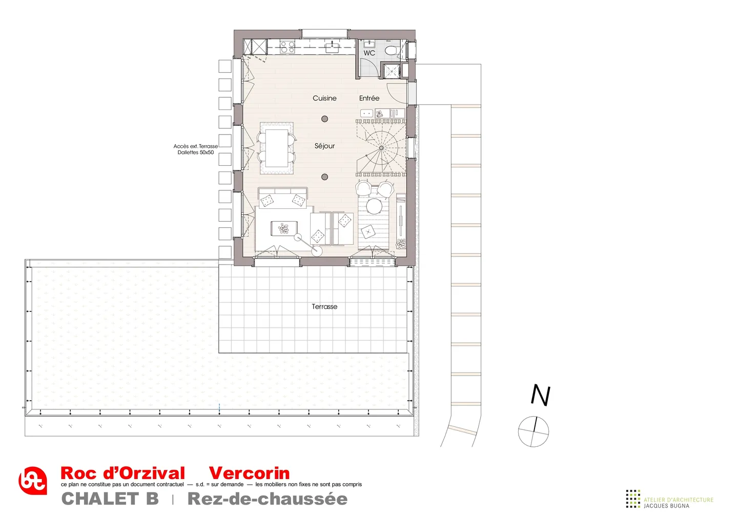 Vercorin - "Roc d'Orzival B" | Zwei Chalets in Hauptwohnsitz mit Garagen-Boxen - Arbeiten ab Mai 2025 - Foto 7 von 12