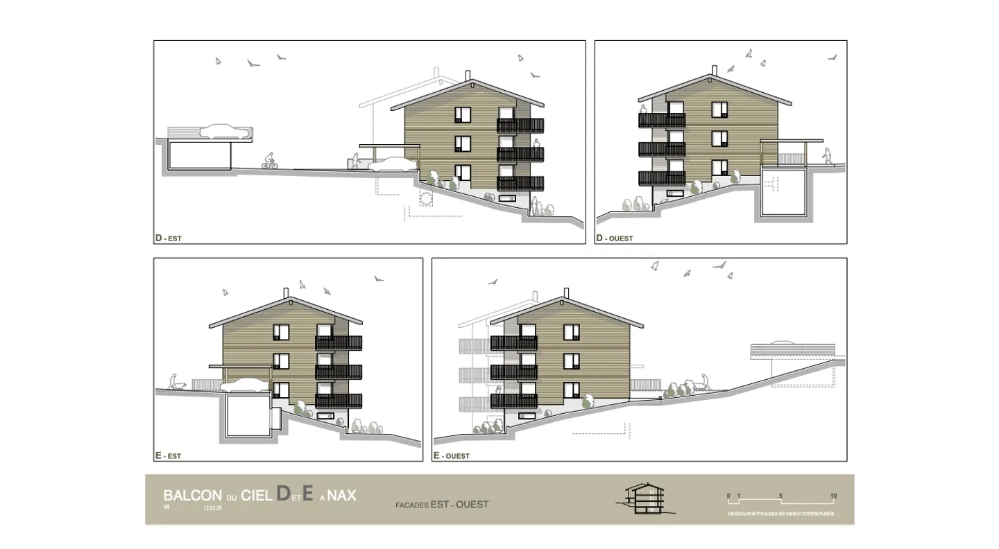 Balcon du Ciel in Nax - Hauptwohnungen vom Studio bis 4 Zimmer, derzeit im Bau, mit Fertigstellung voraussichtlich im Winter 2026/2027 - Foto 7 von 13