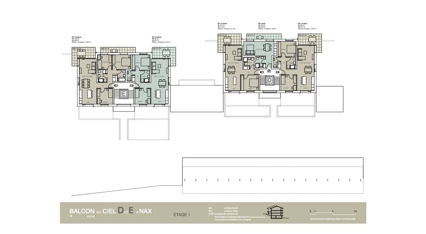 Balcon du Ciel in Nax - Hauptwohnungen vom Studio bis 4 Zimmer, derzeit im Bau, mit Fertigstellung voraussichtlich im Winter 2026/2027 - Foto 11 von 13