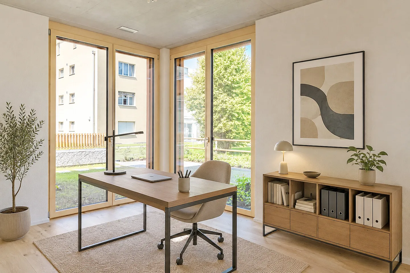 Geräumige Gartenwohnung mit Büro - Foto 2 von 13