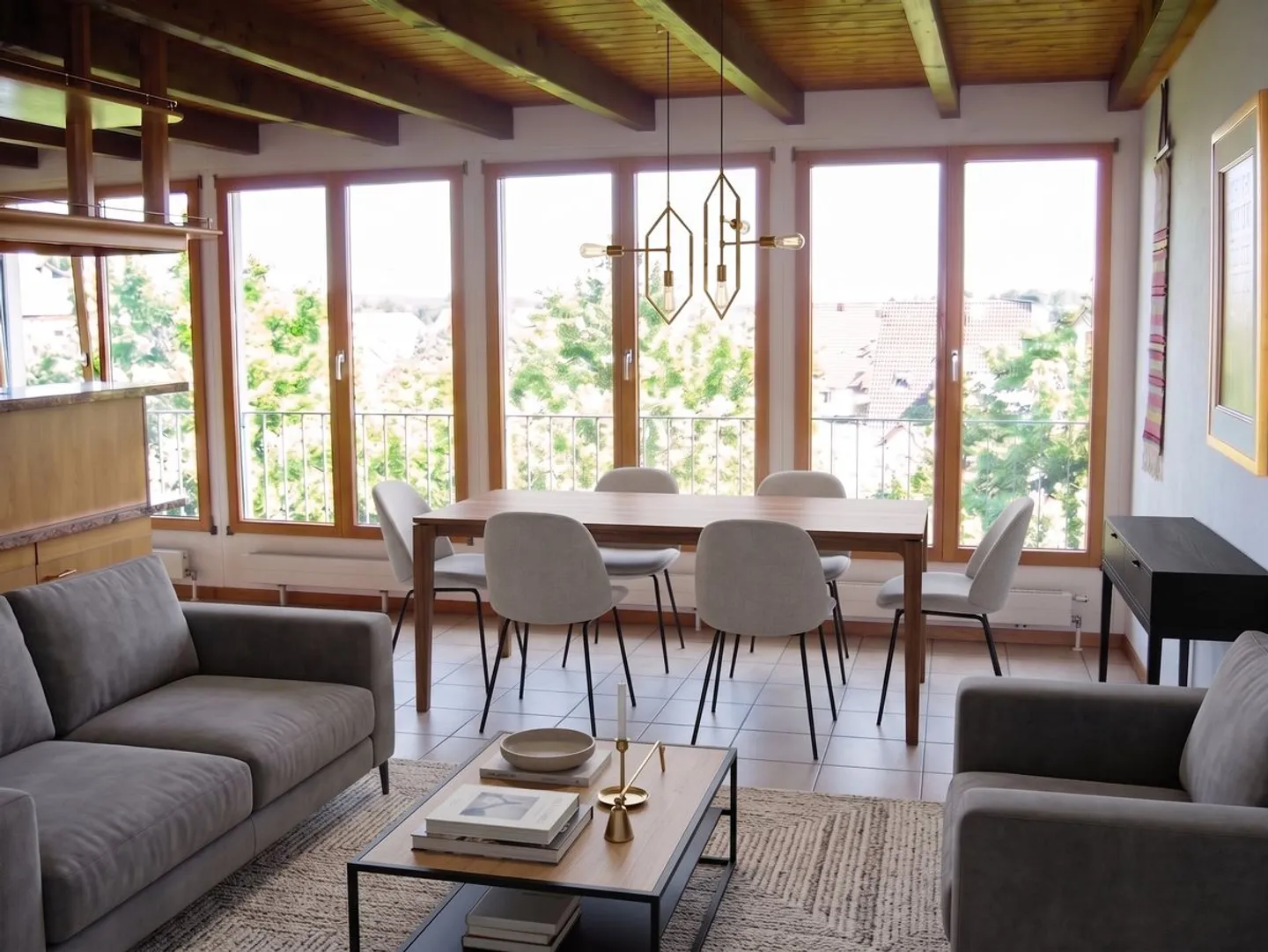 Charmante Dachwohnung mit Terrasse - Foto 3 von 8