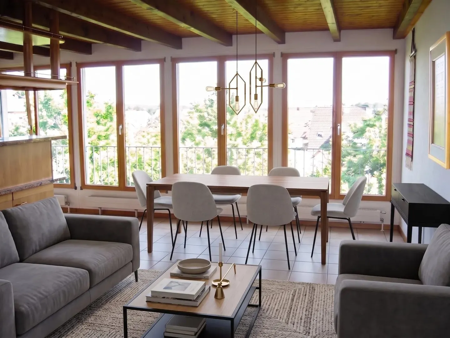 Appartement penthouse de 4 pièces avec terrasse sur le toit à louer à Bâle - Photo 3 sur 8