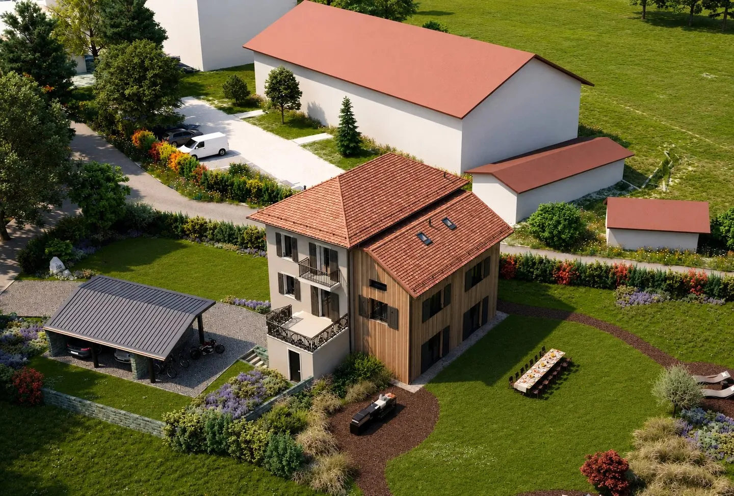 Charakteristische Penthouse mit privatem Garten und CASATAX-Berechtigung in Cartigny - Foto 3 von 5