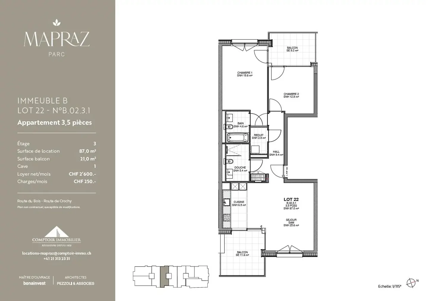 New 3.5-room apartments in Ecublens from 87 m² - www.mapraz-parc.ch - Photo 12 of 12
