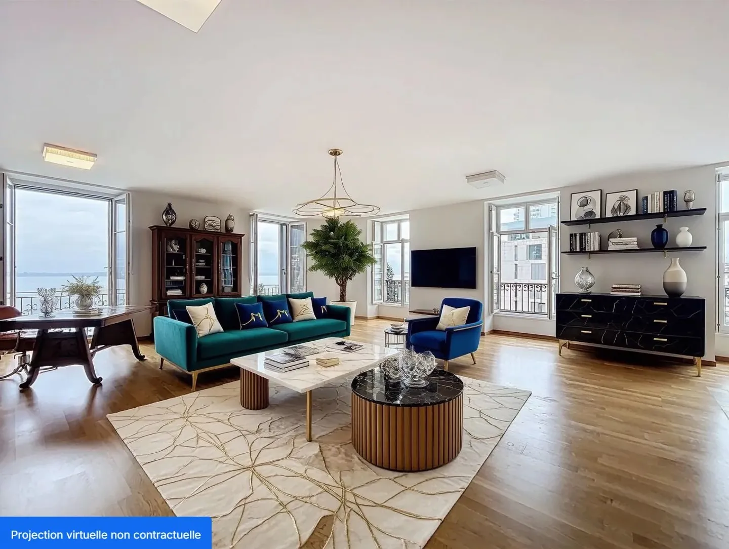 Elegante appartamento di 4,5 locali nella storica Residenza Nazionale di Montreux - Foto 4 di 13