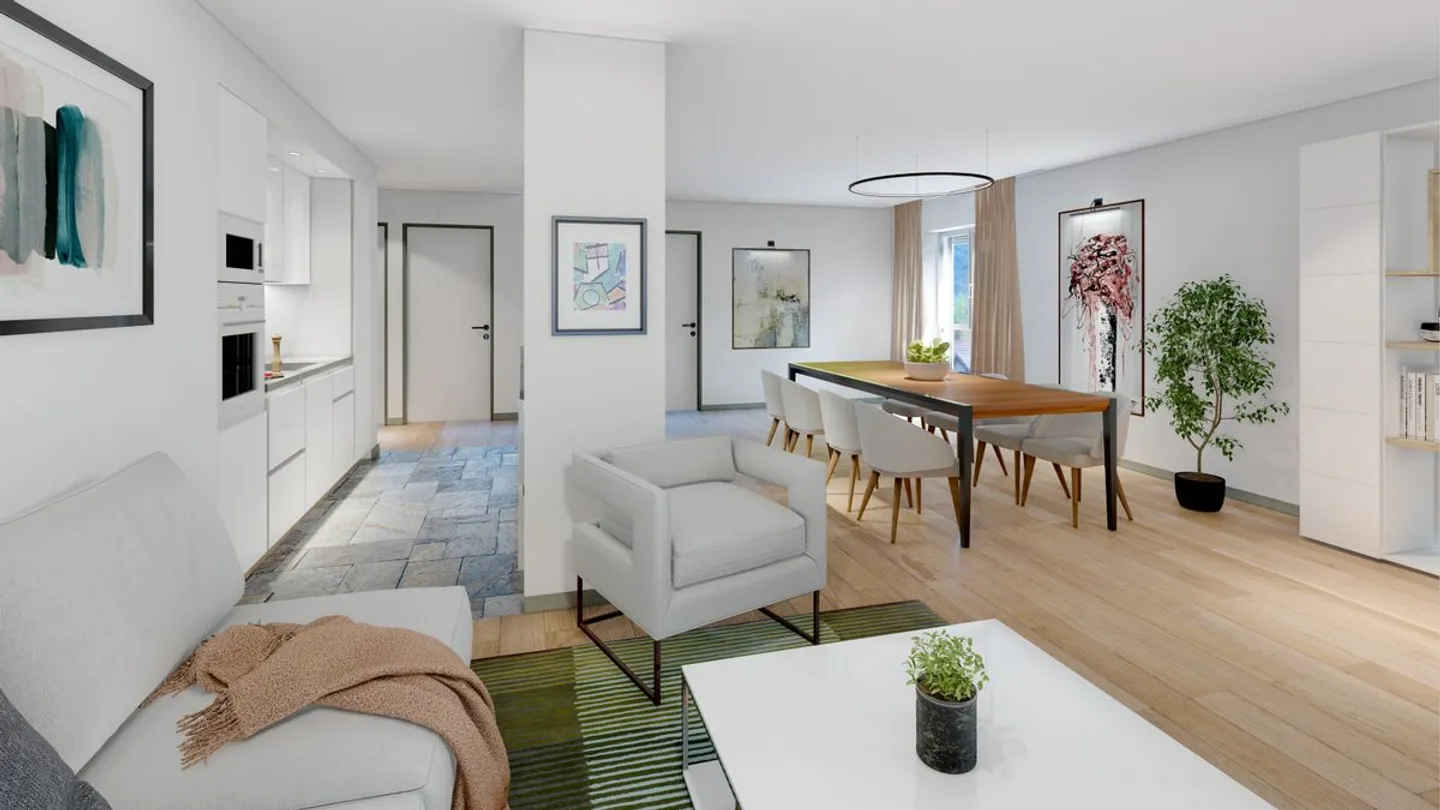 Große neue 4,5-Zimmer-Wohnung mit Balkon und Seeblick - Foto 5 von 12