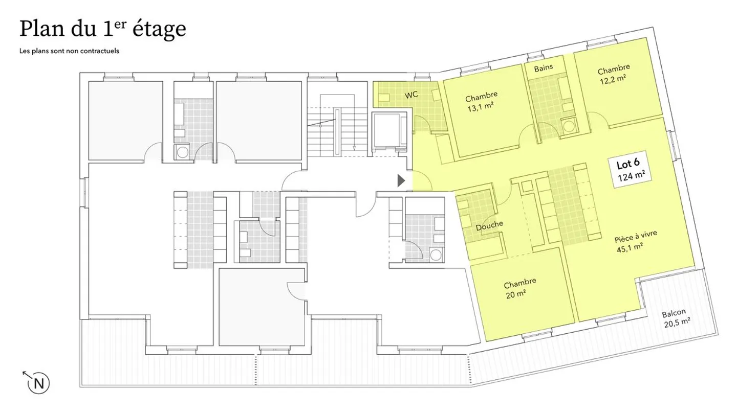 Große neue 4,5-Zimmer-Wohnung mit Balkon und Seeblick - Foto 7 von 12