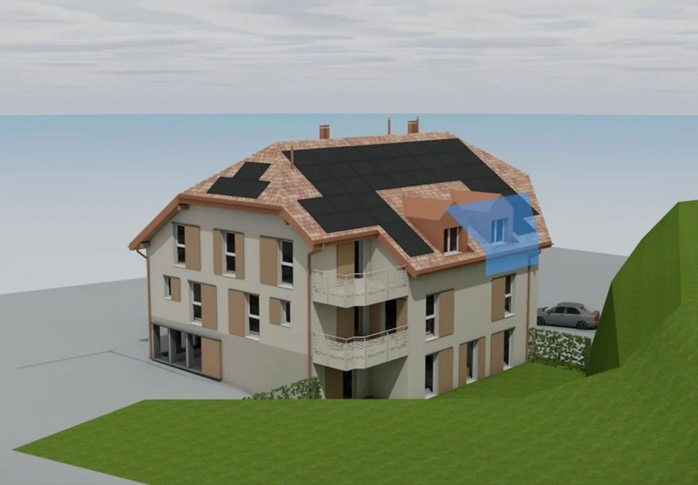 PROJET NEUF : Appartement de 3.5 pièces aux combles - Photo 5 sur 10