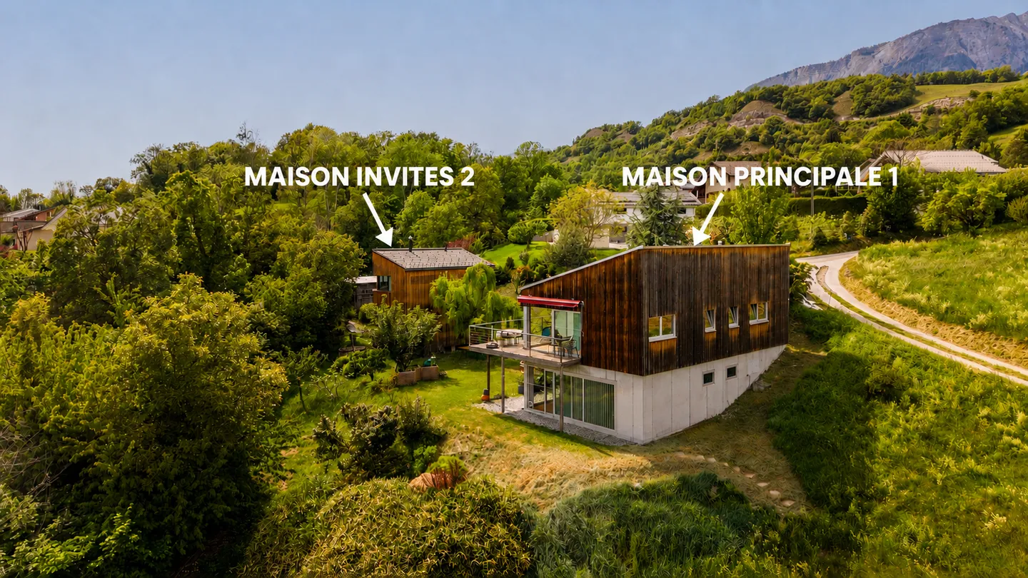 Two architect houses in a preserved natural setting in Ayent - Photo 1 of 13