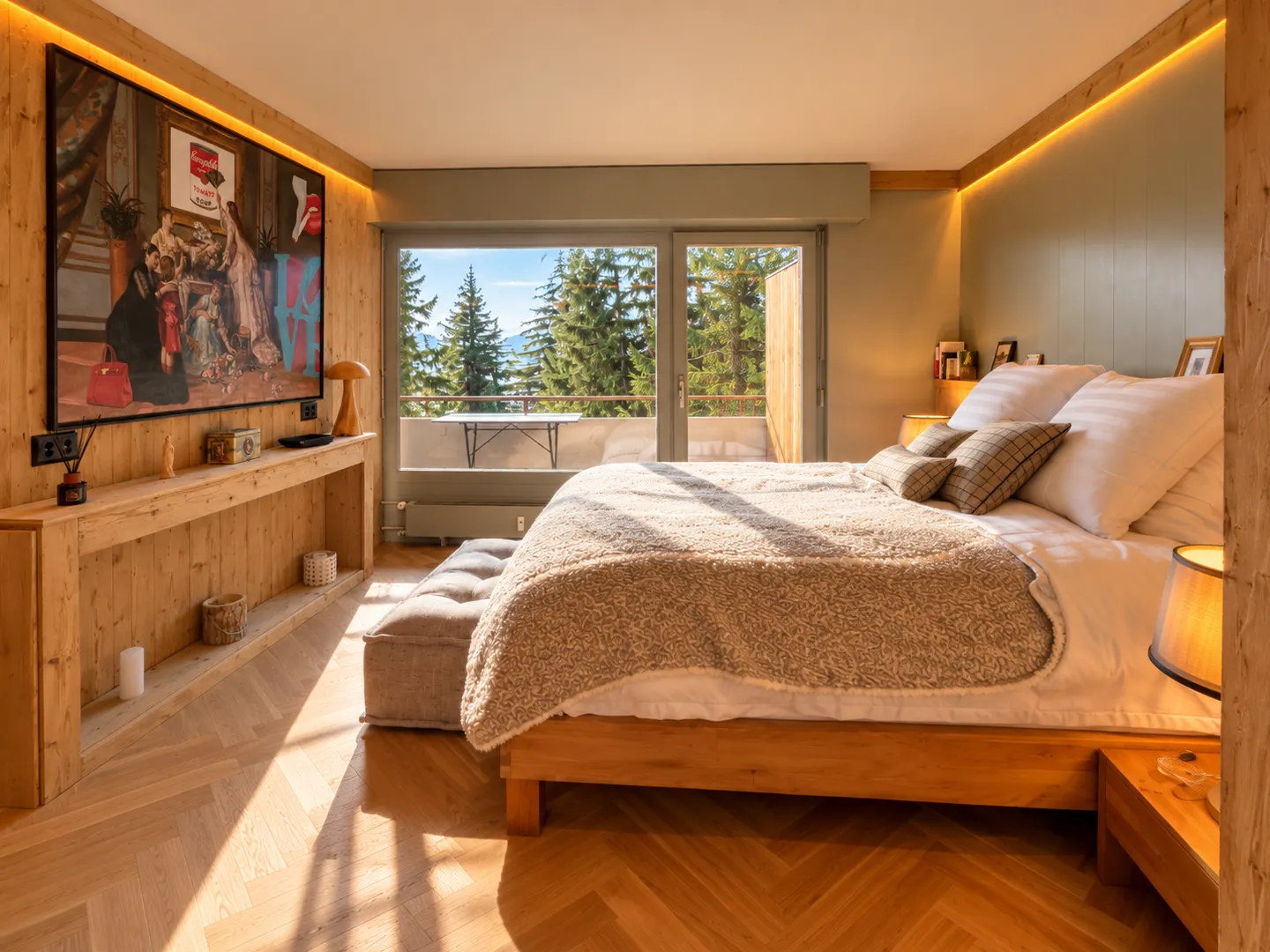 RARE 3.5 ZIMMER SKI-IN / SKI-OUT VIOLETTES MIT PANORAMABLICK AUF DIE ALPEN ? CRANS-MONTANA - Foto 7 von 13
