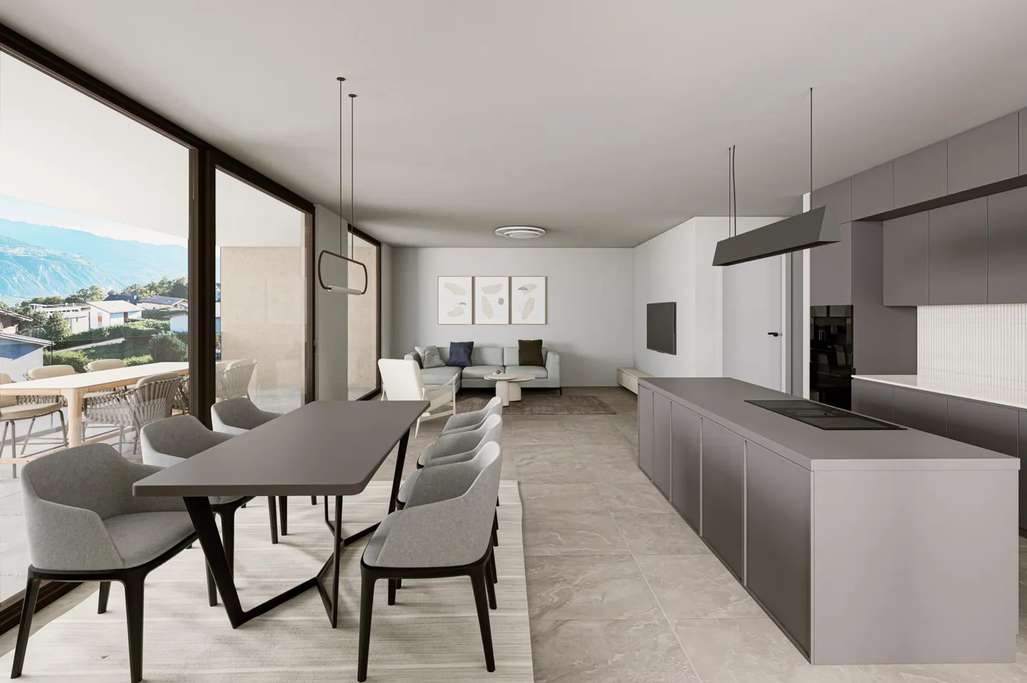 5,5-ZIMMER-WOHNUNG 1. STOCK IN CHERMIGNON D'EN HAUT - Foto 4 von 13