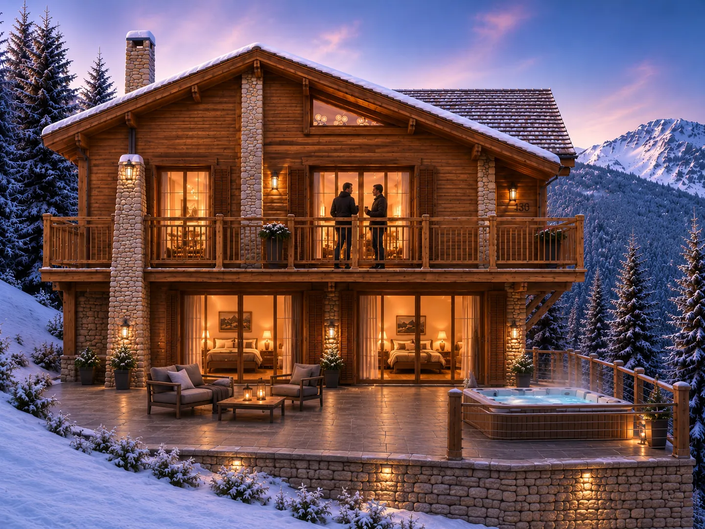 Chalet EDELWEISS in Crans-Montana: 5,5 neue Zimmer auf 3 Ebenen - Foto 4 von 13